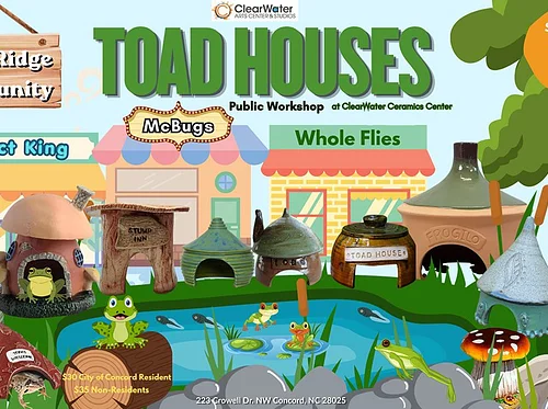 CERAMIC TOAD HOUSES WORKSHOP: Saturday, June 20th