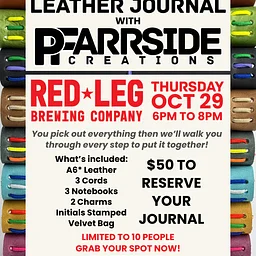 Leather Journal Workshop with Pfarrside Creations