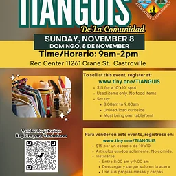 Nov82026 TIANGUIS - Community Rummage Sale Read more »