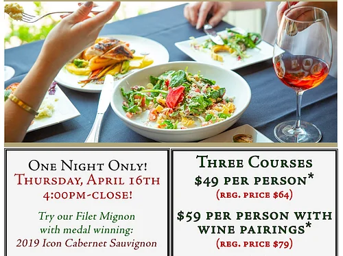 Restaurant Week – Three Course Thursday. One Night Only!