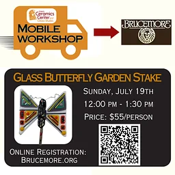Mobile Event at Brucemore: Glass Butterfly Garden Stake