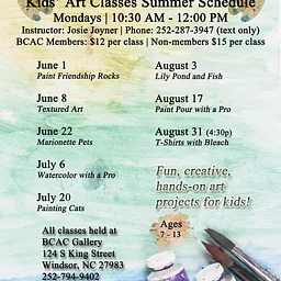 2026 KIDS' SUMMER ART CLASSES
