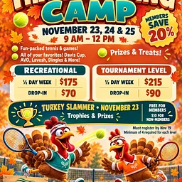 Thanksgiving Tennis Camp