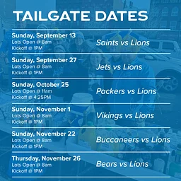 Eastern Market Detroit Lions Tailgate (Nov. 26)