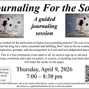 Writing Workshop Series: Journaling For the Soul