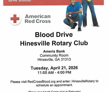 American Red Cross Blood Drive – Hinesville Rotary Club