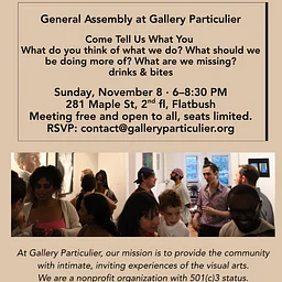 General Assembly at Gallery Particulier
