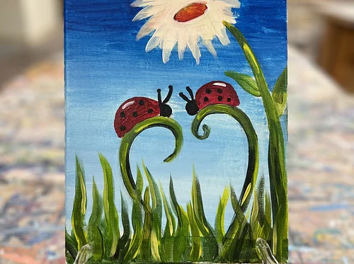 Kids Studio: Ladybugs Painting on Canvas