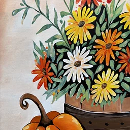 Harvest in Bloom Beginner Acrylic Painting on Canvas