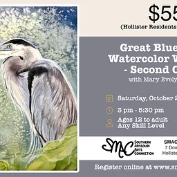 Great Blue Heron Watercolor Workshop - Second Chance with Mary Evelyn Tucker