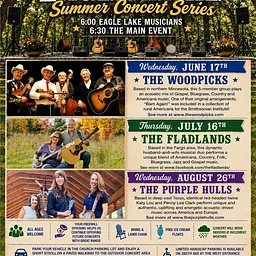 LIVE MUSIC: "1st Annual Eagle Lake Summer Concert Series – The Purple Hulls" @ Eagle Lake Lutheran Church, Battle Lake