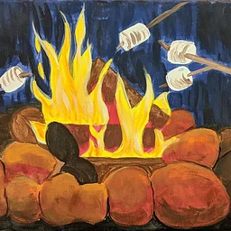 Campfire Smores Canvas Class