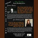 Field Poetry Reading Series – April 23rd
