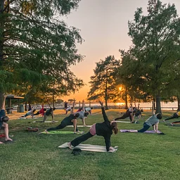 Sunset Yoga at Lake Arlington