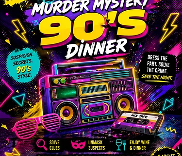 Murder Mystery Dinner-Good Riddance-A Gnarly 1990's Murder Mystery