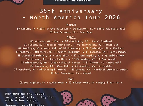 THE WEDDING PRESENT with Mark Robinson sings "Unrest"