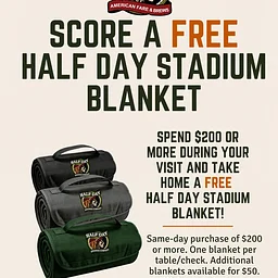 Free Half Day Stadium Blanket