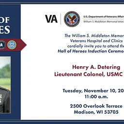 Hall of Heroes Induction for Lt. Col. Henry A. Detering