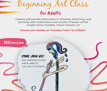 Maggie M’s Beginning Art Classes for Adults | Tuesdays | April 28th 2026