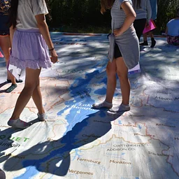 The Battle of Lake Champlain on the Giant Map