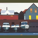 Thos. Moser Furniture Showroom & Art Gallery: Maine Boats, Homes and Harbors Present – Dedicated to Art