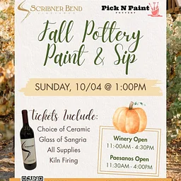 Fall Pottery Paint & Sip