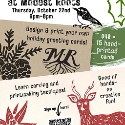 Holiday/Greeting Card Printmaking Class