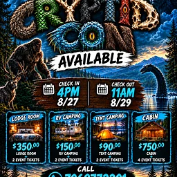 Unicoi’s Cryptid Con (PROMO CRYP27) 706-878-2201