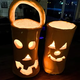 Spooktacular Clay Luminaries