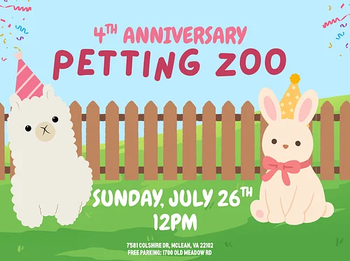 4th Anniversary Petting Zoo