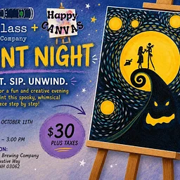 Paint and Sip- Nightmare Before Christmas with Happy Canvas
