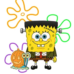 SpongeBob Frankenstein Sheet Cake