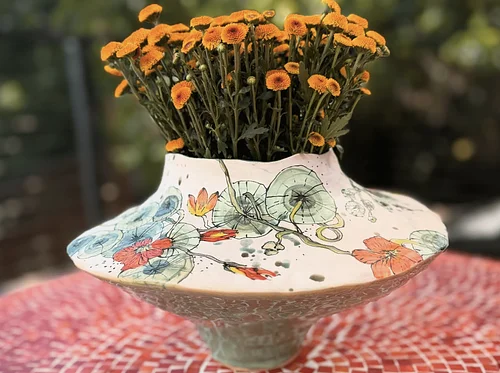 The Clay Lady’s Watercolors on Clay with Kim Lane on Saturday, August 1 from 9:00-12:00
