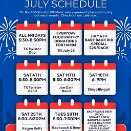 July Event Schedule