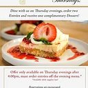 Free Dessert Thursdays!