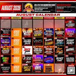 AUGUST MONTHLY CALENDAR