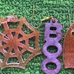 Spooky Resin Earrings and Keychains for Teens