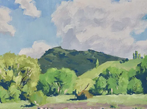 Gouache Landscape Painting