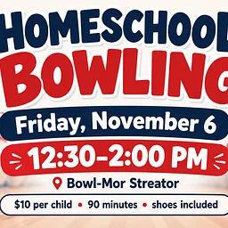 Homeschool Bowling – November 6 – 12:30 PM