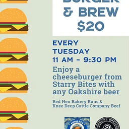 Tuesday Burger & Brew with Starry Bites