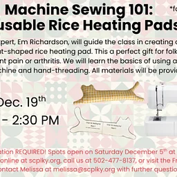 Machine Sewing 101: Kitty Cat Rice Heating Pads
