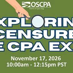 Exploring Licensure & the CPA Exam - Webcast