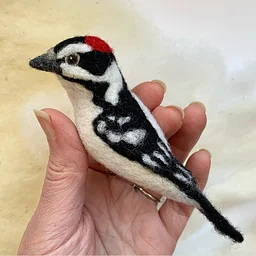 Needle Felting: Bird of the Month: Downy Woodpecker with Erin Carlson