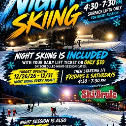 Night Skiing at Ski Brule