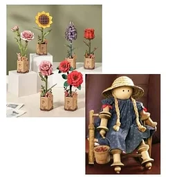 Spool Dolls & Puzzle Flower