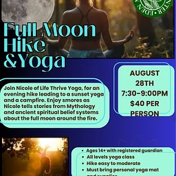 Full Moon Hike, Yoga and Bonfire-August 2026