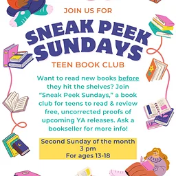 SNEAK PEEK SUNDAYS: Book Club
