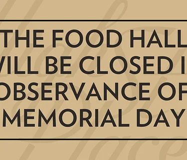 Closed for Memorial Day