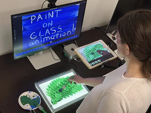 Paint-On-Glass Animation