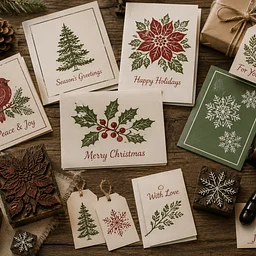 Holiday Botanical Block Printing: Cards & Gift Tags